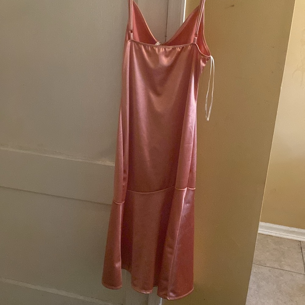 Silky pink homecoming dress